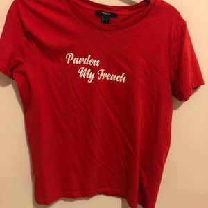 Red graphic tee